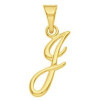 Pendentif lettre J plaqué or.