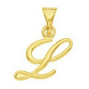 Pendentif lettre L plaqué or.