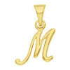 Pendentif lettre M plaqué or.