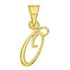 Pendentif lettre O plaqué or.
