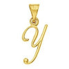 Pendentif lettre Y plaqué or.