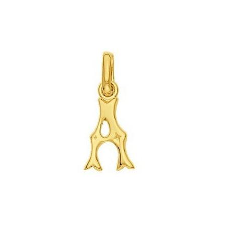 Pendentif lettre A plaqué or. - Bijouterieonline.com