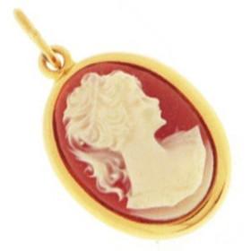 Pendentif plaqué or avec camée.