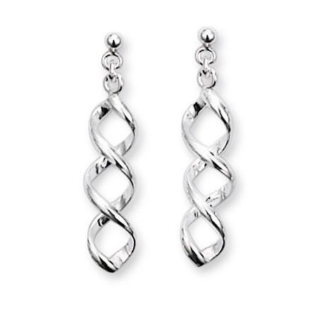 Boucles d'oreilles en argent spirales