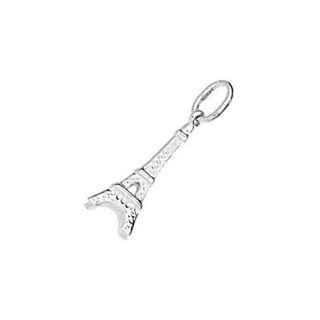 Pendentif tour Eiffel en argent.