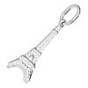 Pendentif tour Eiffel en argent.