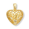 Pendentif coeur ajouré plaqué or