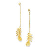 Boucles doreilles plumes plaqué or