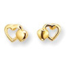 Clous doreilles coeurs plaqué or 18 carats