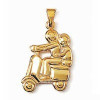 Pendentif plaqué or scooter