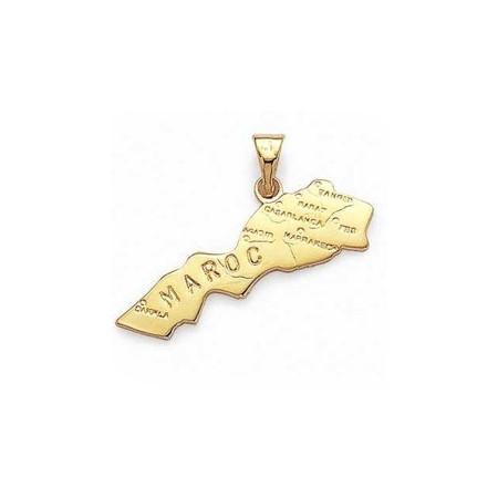 Pendentif Maroc plaqué or