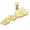 Pendentif Maroc plaqué or
