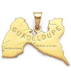 Pendentif plaqué or carte de la Guadeloupe