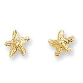 Clous d'oreilles étoiles de mer plaqué or