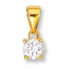 Pendentif plaqué or et oxyde de zirconium.