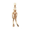 Pendentif plongeur plaqué or.