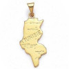 Pendentif Tunisie plaqué or