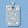 Pendentif en argent carte Jocker.
