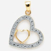 Pendentif plaqué or coeur.