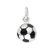 Pendentif ballon de foot en argent et émail.