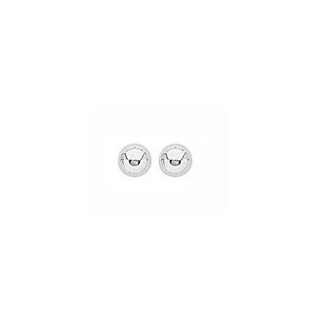 Clous d'oreilles boules de 4 mm en argent.