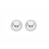 Clous d'oreilles boules de 4mm en argent.