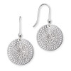 Boucles d'oreilles rosaces en argent.