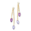 Boucles doreilles plaqué or et oxyde de zirconium.