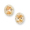 Boucles doreilles plaqué or et oxyde de zirconium.