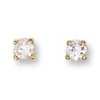 Boucles doreilles plaqué or et oxyde de zirconium de 3 mm