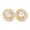 Boucles doreilles plaqué or et oxyde de zirconium.
