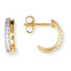 Boucles doreilles plaqué or et oxyde de zirconium.