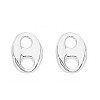 Clous d'oreilles grains de café en argent.