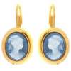 Boucles d'oreilles plaqué or et camées