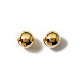 Clous d'oreilles plaqué or avec boules de 2 mm