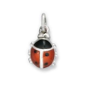 Pendentif coccinelle en argent émaillé.