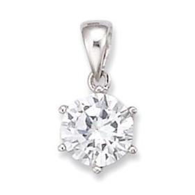 Pendentif en argent et oxyde de zirconium.
