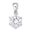 Pendentif en argent et oxyde de zirconium.