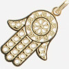 Pendentif plaqué or main de fatma.