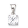 Pendentif en argent et oxyde de zirconium.
