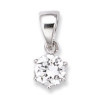 Pendentif en argent et oxyde de zirconium.