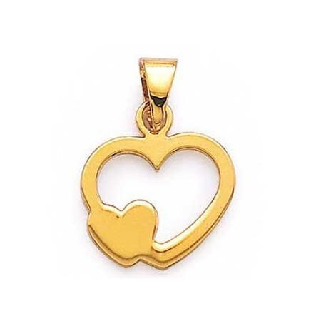 Pendentif coeur plaqué or.