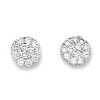 Clous d'oreilles en argent et oxydes de zirconium.