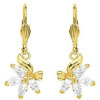 Boucles doreilles plaqué or et oxydes de zirconium.