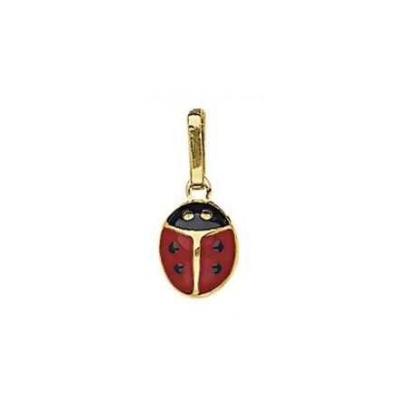 Pendentif plaqué or coccinelle.