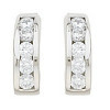Boucles d'oreilles en argent et oxydes de zirconium.