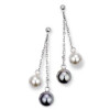 Boucles d'oreilles en argent et perle