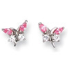 Clous d'oreilles en argent et oxyde de zirconium.