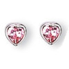 Clous d'oreilles en argent et oxyde de zirconium.