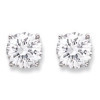 Clous d'oreilles en argent et oxydes de zirconium de 6 mm